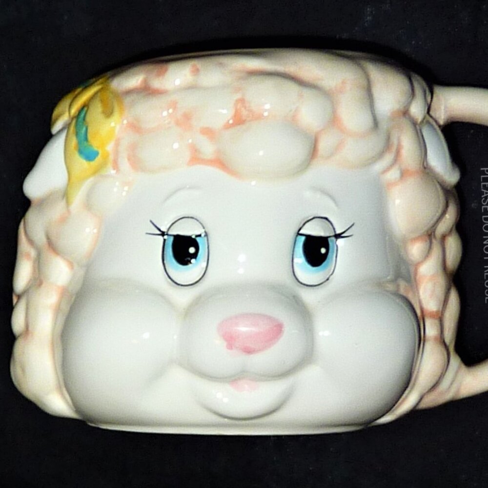Woolma Lamb vintage Get Along Gang ceramic decorative mug NEW UNUSED 1980s